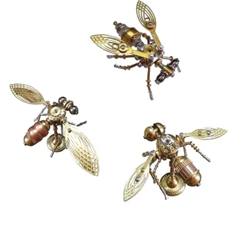 Наборы моделей насекомых в стиле стимпанк, механический паук, пчела, мухи, муравей-дрозофила, 3D пазлы, игрушки для детей и взрослых