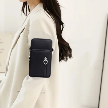 Сумка для мобильного телефона, нулевой кошелек, сумка через плечо, мини-новая модная холщовая сумка, сумочка
