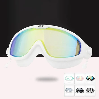 Мужские Женские Очки для плавания для взрослых с оптической защитой от запотевания и ультрафиолета, прозрачные серые или гальванические силиконовые очки для плавания