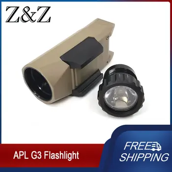 Оружейный металл APL G3 LED Light Мигающий фонарик Освещение Наружного тактического охотничьего стробоскопа Scout Lights размером 20 мм