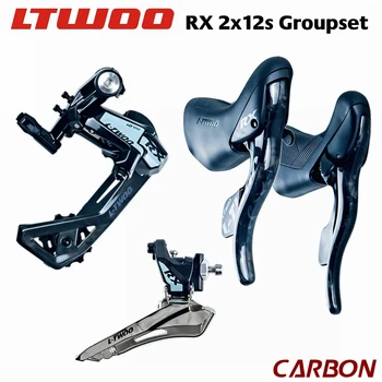 2024 НОВЫЙ LTWOO RX 2x12 Speed, 24s Road Groupset 4Kit, Рычаг переключения Передач из углеродного волокна + Задние переключатели из углеродного волокна + передние переключатели RX12