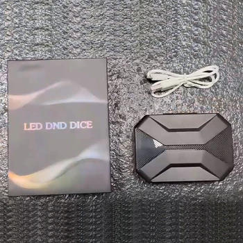 7 шт./компл. электронные игральные кости Dice LED D4-D20 Glow LED Cubes Trick Pixels DND Бумажная игровая доска для настольных игр