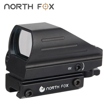 Оптический прицел NORTH FOX 1x22x33 для охотничьего оптического прицела, тактический Голографический прицел в красную точку, подходит для 20 мм рейки
