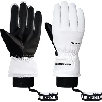 Зимние лыжные перчатки для мужчин и женщин Водонепроницаемые перчатки с сенсорным экраном для зимних лыжных варежек