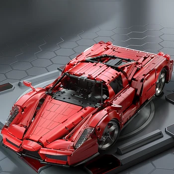 Технический строительный блок суперкара MOC в масштабе 1: 8, итальянская модель суперспортивного автомобиля Laferra, коллекция кирпичных игрушек для мальчиков в подарок