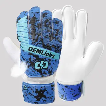 Износостойкие футбольные перчатки, Латексные противоскользящие вратарские тренировочные перчатки, красочные профессиональные вратарские перчатки для детей/взрослых