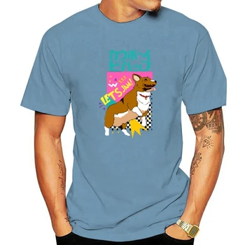 Ковбойские футболки Bebop Corgi, аниме, Повседневная хлопковая футболка с коротким рукавом, Женская летняя женская одежда с принтом, футболка Уличная одежда