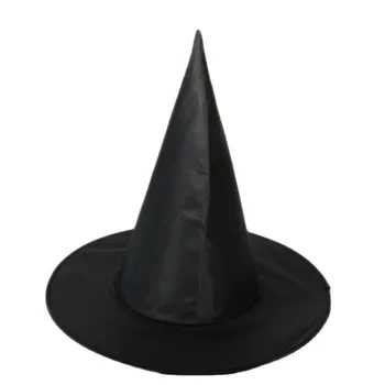 Шляпа на Хэллоуин из черной ткани Оксфорд, шляпа волшебника, реквизит для вечеринки, Шляпа ведьмы, принадлежности для украшения вечеринки на Хэллоуин