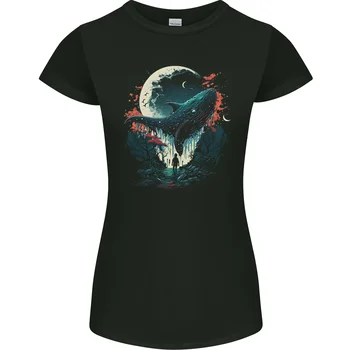 Женская футболка с короткими рукавами Fantasia Whale & Moon Alien Mystic