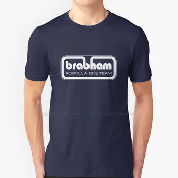 Логотип Brabham Team 1973 / 4-Белая футболка С принтом Хлопок 6XL Brabham Racing Cars Brabham Grand Prix Brabham Engineering Carlos