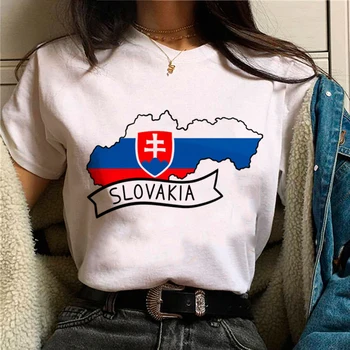 Словения Словакия Футболка женская аниме Y2K футболка женская забавная одежда