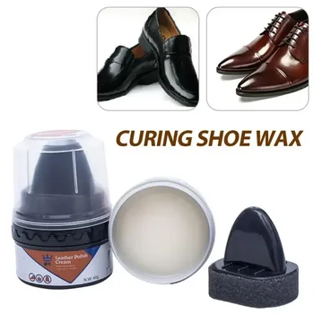 Черный бесцветный с губкой для ухода за кожей головы, губка для крема для обуви, воск для обуви, очищающий бальзам, увлажняющий и питательный Легкий