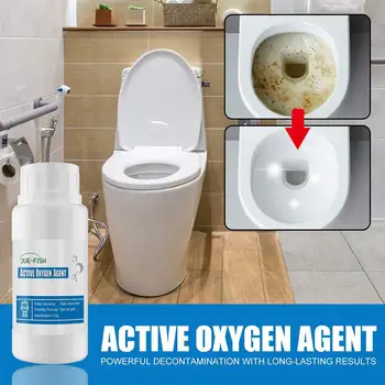 Активный кислородный агент для туалета Мощный дезодорант Порошок Туалетное средство для чистки труб Для выемки грунта Кухонная труба Канализационная вода Туалет Si E4d6