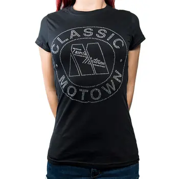 Женская официальная футболка Motown Records Classic для женщин и девочек