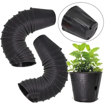 Черные пластиковые горшки для рассады, контейнер для выращивания цветочных растений для сельского хозяйства, огорода, питомника, сумка для питания при пересадке растений