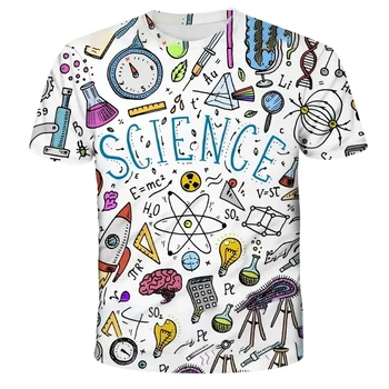 Модные Забавные футболки с графическими математическими формулами, Летние Повседневные трендовые футболки с круглым вырезом, топы Оверсайз с принтом Harajuku для отдыха