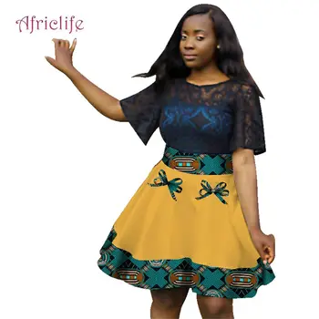Африканская женская юбка-полукомбинезон с принтом, повседневная юбка, элегантная женская юбка для свадебной вечеринки Wy1289