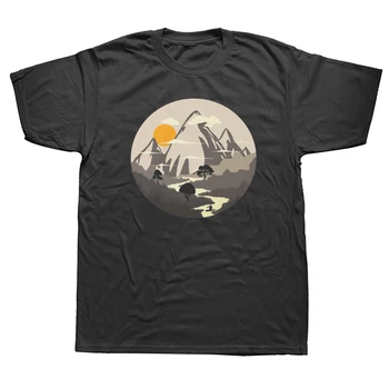 Забавный каяк, уникальные футболки для каноэ, уличная одежда из хлопка с графическим рисунком, подарки на день рождения, футболка в летнем стиле, мужская одежда