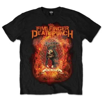 Мужская черная футболка Five Finger Death Punch Burn In Sin (средний размер)