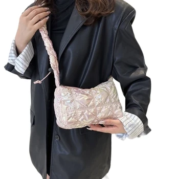 Модная плиссированная сумка-тоут, сумки через плечо для девочек, женские сумки через плечо, модная сумка подмышками, универсальная женская сумочка