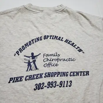 Семейная офисная футболка для хиропрактики, мужская XL, Pike Creek, Делавэр, серая A91