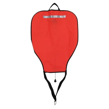 Нейлоновая подъемная сумка для подводного плавания, видимая плавучая сумка с открытым дном, плавучий буй для аварийно-спасательных работ (красный)
